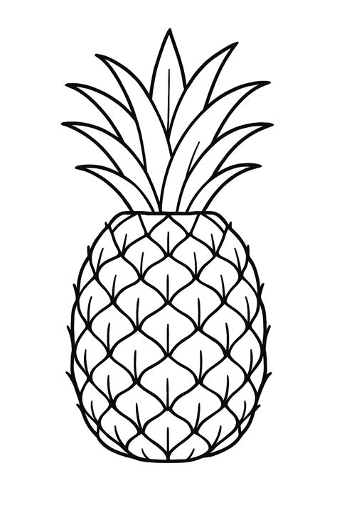 Desenhos De Um Abacaxi - 16 Desenhos de Abacaxi para colorir