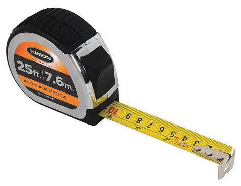 25 ft./7.5m Steel SAE/Metric Tape Measure, Black/Chrome - Walmart.com ...