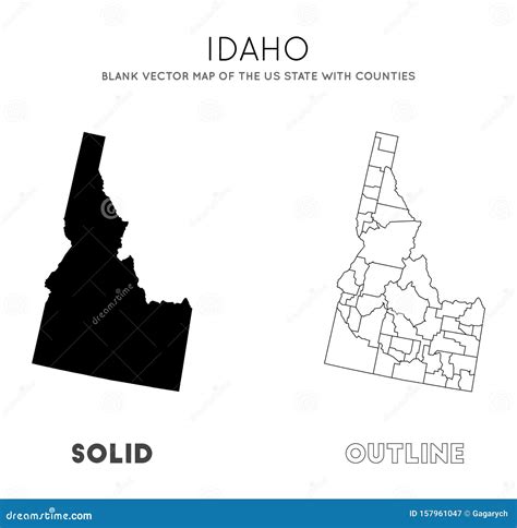 Mapa Do Idaho Ilustra O Do Vetor Ilustra O De Destino