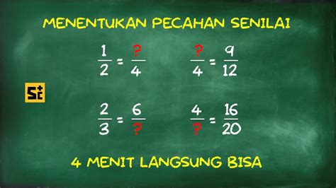 Cara Menentukan Pecahan Senilai Matematika Kelas Sd Belajar