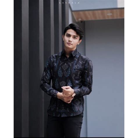 Laskala Premium Batik Slimfit Pedro Hitam 2 0 K08A321 Laskala Batik