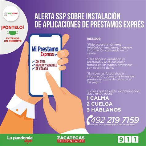 ALERTA SSP SOBRE INSTALACIÓN DE APLICACIONES DE PRÉSTAMOS EXPRÉS