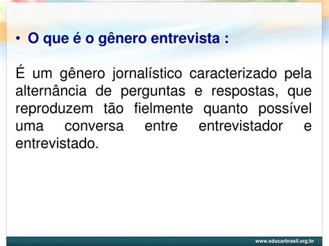 Características Do Gênero Textual Entrevista - FDPLEARN