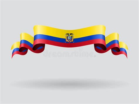 Bandera Ondulada Ecuatoriana Ilustraci N Del Vector Ilustraci N Del