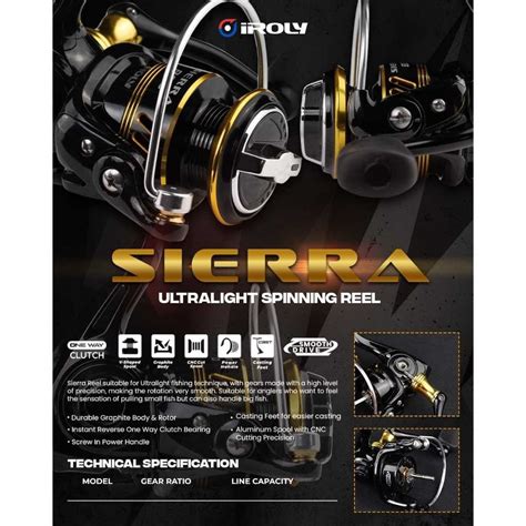 Jual Reel Spinning Iroly Sierra Ultralight Power Handle Shopee