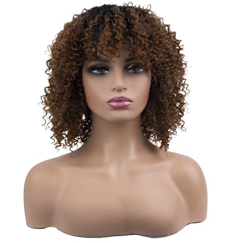 Amazon Meilila Curly Wigs For Black Women Brown Short Curly Wig