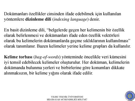 Doküman Sınıflandırma Text Categorization TC ppt indir