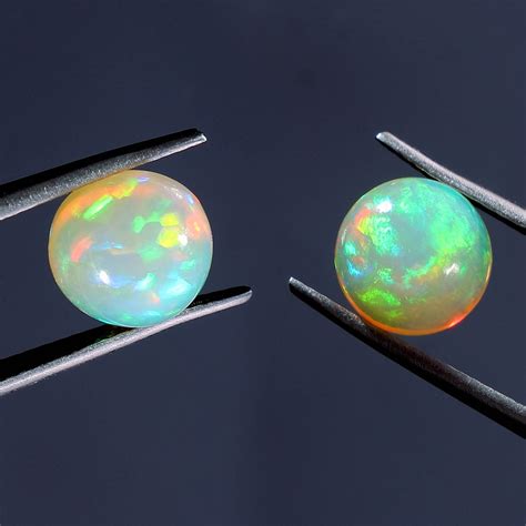 9MM Natural Ethiopian Opal Cabochon Welo Fire Opal Gemstone Opal