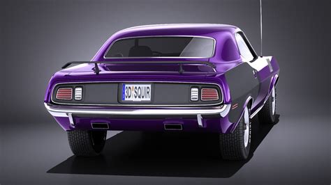 Plymouth Hemi Cuda Barracuda 1971 Vray Model 3d 129 3ds C4d Fbx Lwo Max Obj Free3d