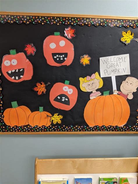 Preschool pumpkins bulletin board | School decorations, Preschool, Pumpkin