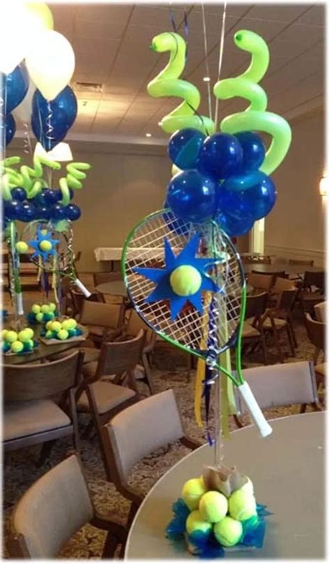 Pin On Mitzvah Centerpieces Tennis Party Decorations Mitzvah