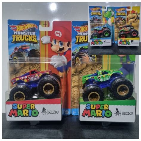Hot Wheels Monster Trucks Super Mario Mario Luigi Bowser Yoshi Shopee Philippines