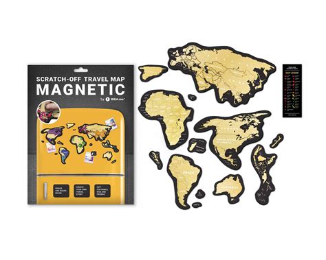 Magnetic World Scratch off Travel Map | 68travel