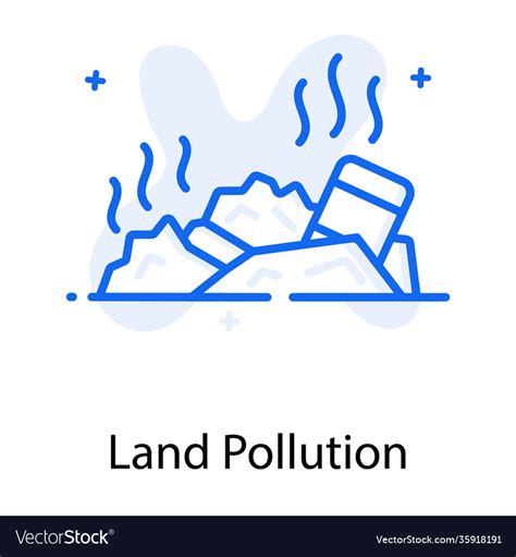 Land pollution Royalty Free Vector Image - VectorStock