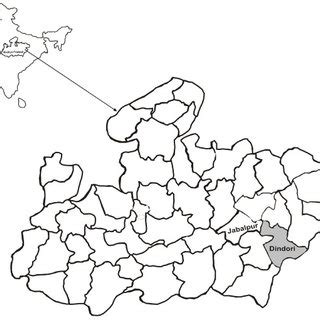map showing district dindori madhya pradesh central india