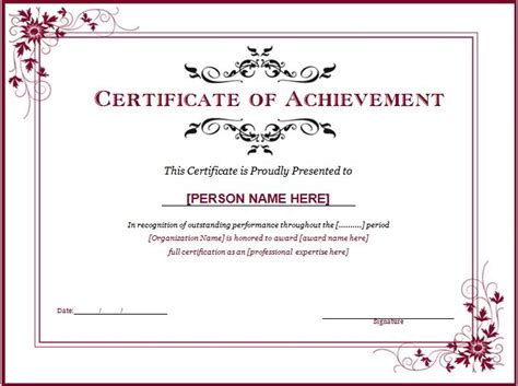 Certificate Template In Word – certificates templates free