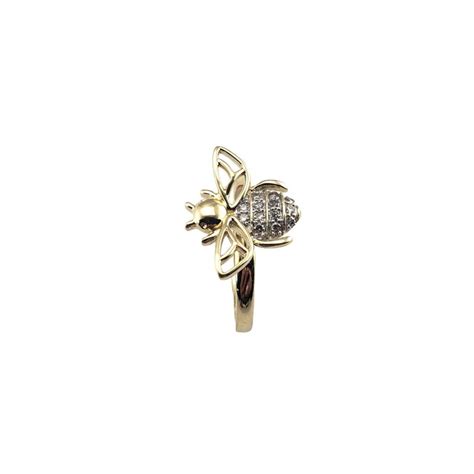 10 Karat Yellow Gold And Diamond Bumble Bee Ring For Sale At 1stdibs