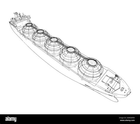 Large Gas Tanker Or Lng Carrier Vector Stock Vector Image Art Alamy