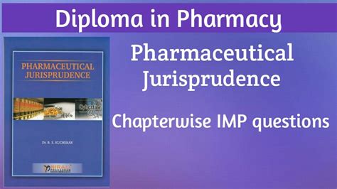 Diploma In Pharmacy Pharmaceutical Jurisprudence Important Questions