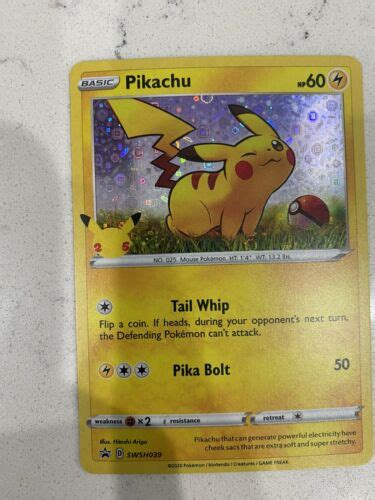 Pokemon Pikachu General Mills Cereal Th Anniversary Holo Promo Mint