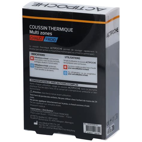 ACTIPOCHE Coussin Thermique Multizones Microbilles 10 Cm X 30 Cm 1 Pc S