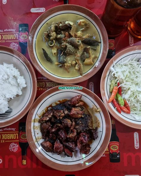 Buku Harga Menu Sate Kambing Bu Hj Bejo Solo Buku Menu Di Solo Terbaru