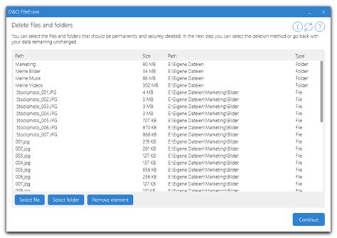 Securely delete files and folders O&O Software