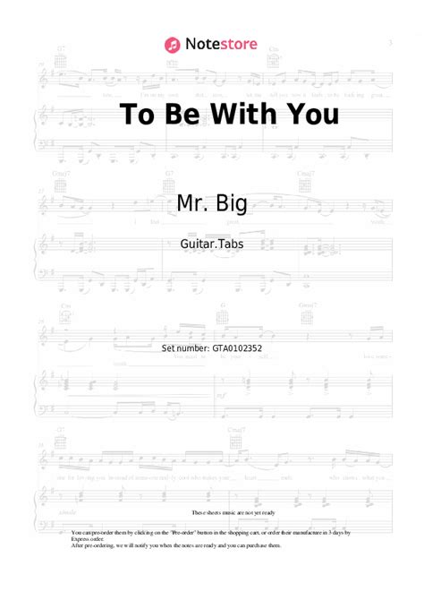 To Be With You Tabs Guitar Mr Big In Note Store Guitar Tabs Sku