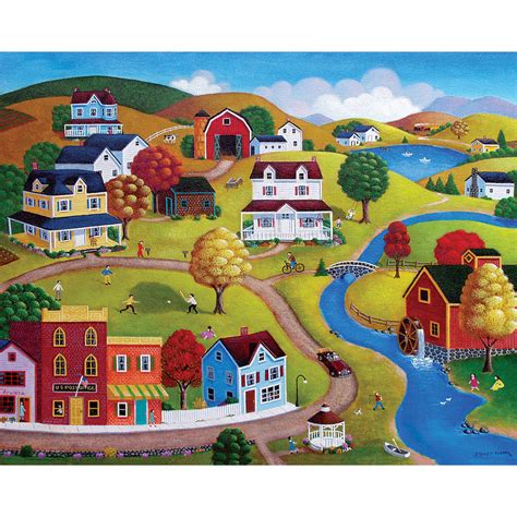 Country Village Large Piece Jigsaw Puzzle Spilsbury