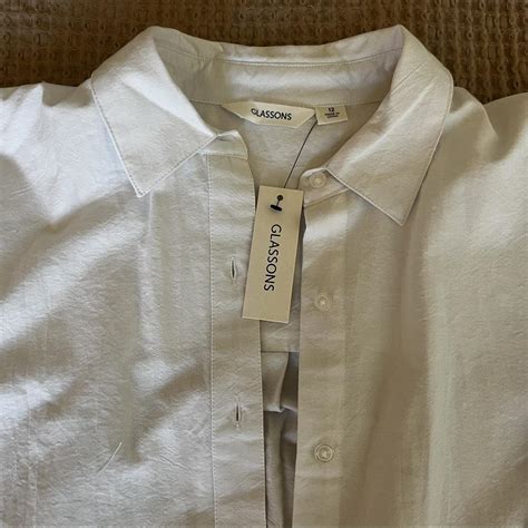 Glassons White Button Up Brand New With Tags Depop