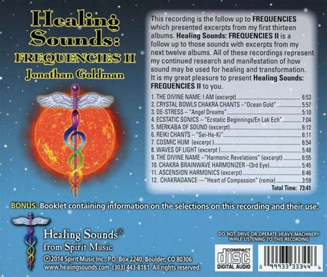 Jonathan Goldman Healing Sounds Frequencies Vol Ii Cd Jpc