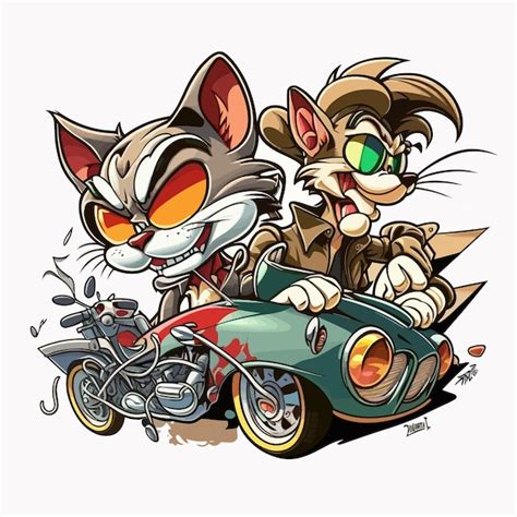 Premium Vector | Tom and jerry vector