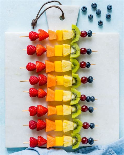 Make These Creative Rainbow Fruit Skewers For Summer Fun Clean Food