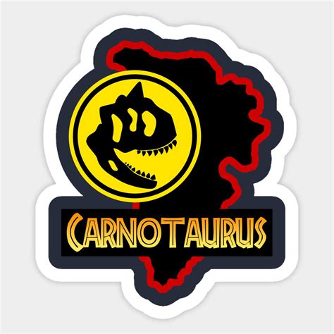 Carnotaurus Park Road Sign Choose From Our Vast Selection Of Stickers To Match With Your