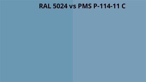 Ral 5024 Vs Pms P 114 11 C Ral Colour Chart Uk