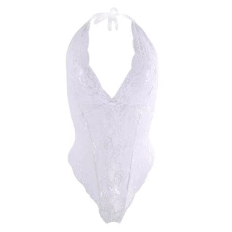 Body femme Femmes Sexy dentelle body Lingerie chaude érotique une pièce Transparent Sexy sous