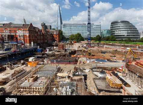 construction site  tower bridge city hall london england united