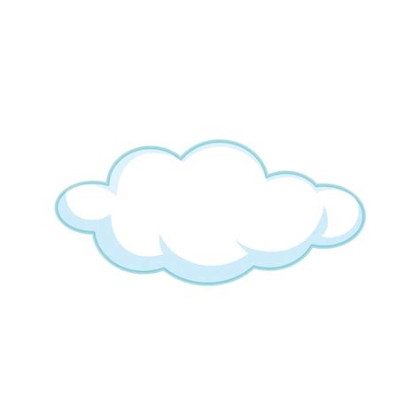 Iconos De Arte Vectorial De Forma De Nube Sobre Fondo Blanco Vector