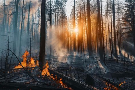 Un Incendio Forestal Causado Por La Sequ A Y La Negligencia Humana