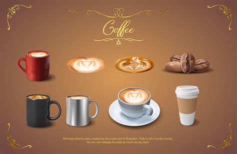 Realistic Coffee Clipart Set 633654 Vector Art At Vecteezy