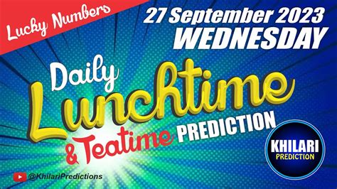 September Th Lucky Numbers Uk Lunchtime Prediction For