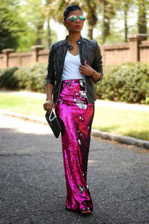 Casual Sequins Sequin Outfit Sequin Skirt Outfit Fashion