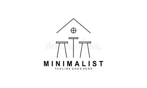 Minimalist Furniture Logo Line Art Furniture Logo Vector Stock Vector