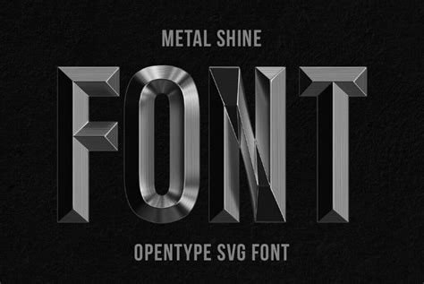 10 Metallic Fonts Metal Text Effects Graphic Pie