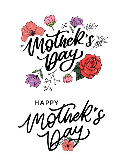 Happy Mothers Day Lettering Blossom Lettering Art Png And Vector