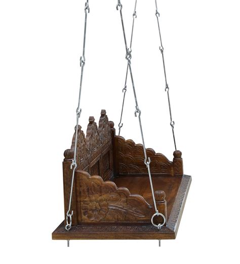 Buy Taksh Solid Wood Swing With Chain In Provincial Teak Finish By