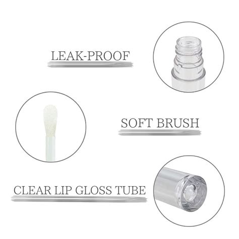 Pcs Cosidea Ml Big Brush Lip Gloss Tubes Clear Bottle With Big Doe