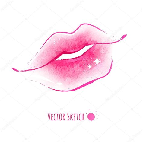 Lips Sketch Stock Vector Sonya Illustration 51117703