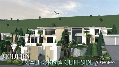 Bloxburg Modern California Cliffside Mansion Exterior K Youtube