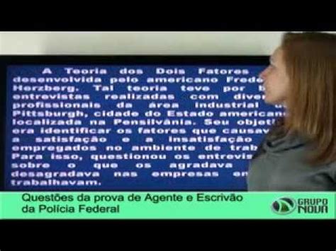 Concurso Polícia Federal Prova comentada Vídeo Aula Administração